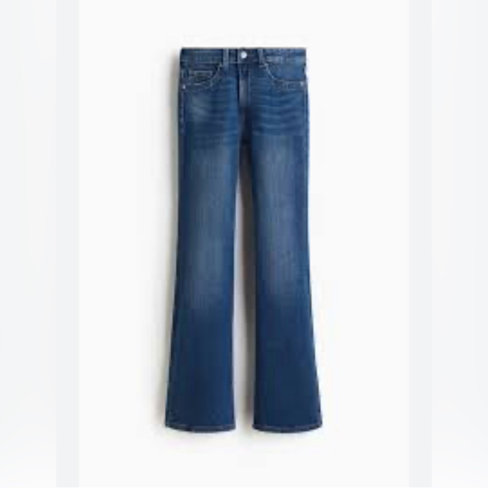 H&M Blue Denim Skinny Bootcut Jeans | Size L | True to You